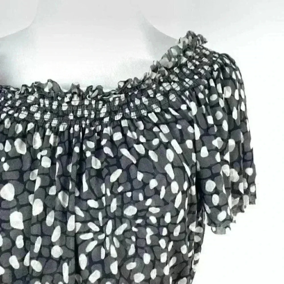 Express top XS polkadot ruched waist lightweight - Picture 4 of 8